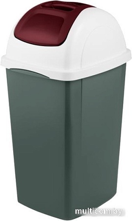 Мусорное ведро Bama Cont.Europa Lt.33 Oliva (33 л, оливковый/бордовый)