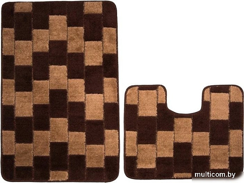 Набор ковриков Maximus Bornova 2518 (60x100/50x60, коричневый)