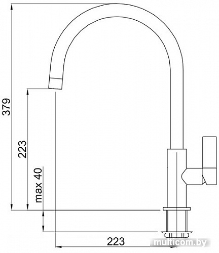 Смеситель Elleci Volta K43 Fango