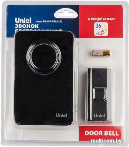 Беспроводной дверной звонок Uniel UDB-092W-R1T1-36S-BL