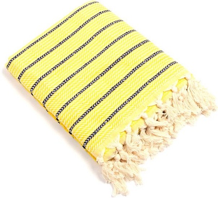 Полотенце Love Life Полосы 6840459 (желтый)