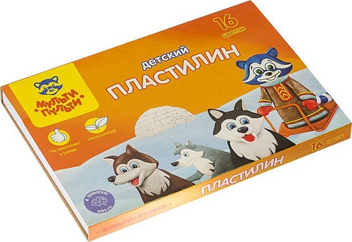 Пластилин Мульти-пульти Енот на Аляске ДП_10236 (16цв)