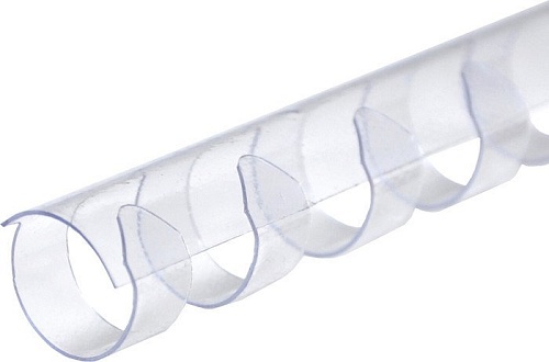 Пластиковая пружина для переплета РеалИСТ Пластик 16 мм (прозрачный)