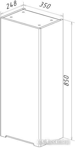 Lemark Шкаф-полупенал Buno 35 LM04B35PL (белый глянец)