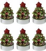 Набор свечей Tkano New Year Essential Green Miracle TK24-NY_CND0005 (6 шт, зеленый/красный)
