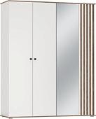 Шкаф распашной Олмеко Либерти 51.15 4-х дверный опора 20мм (белый/дуб каньон)