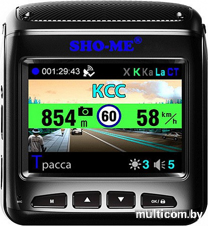 Автомобильный видеорегистратор Sho-Me Combo №3
