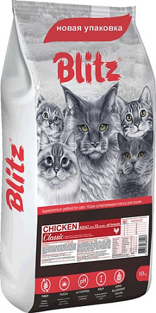 Сухой корм для кошек Blitz Classic Chicken Adult All Breeds (с курицей) 10 кг