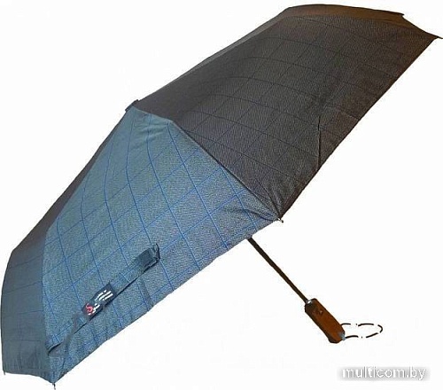 Складной зонт RST Umbrella Клетка 3907A (черный/синий)