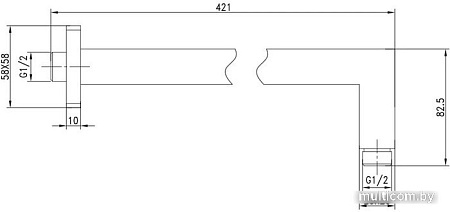 Держатель душевой лейки с подключением Lemark LM5887C