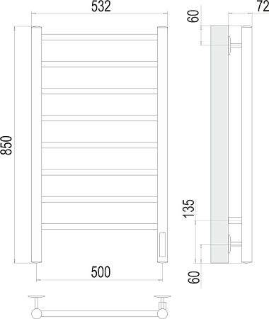 TERMINUS Аврора П8 500х850 (сатин, Quick Touch)