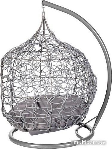 Подвесное кресло BiGarden кокон из искусственного ротанга (серый)