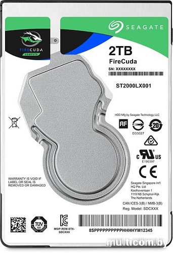 Гибридный жесткий диск Seagate Firecuda 2TB [ST2000LX001]