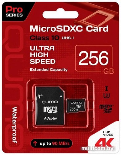 Карта памяти QUMO microSDXC QM256GMICSDXC10U3 256GB