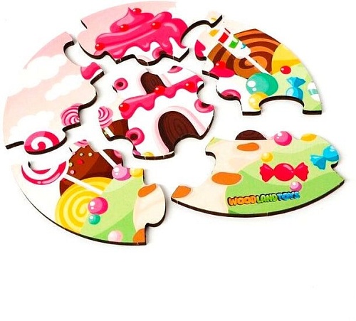Пазл WoodLand Toys Еда. Круглые