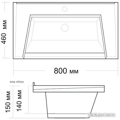 Умывальник Andrea Granny 800