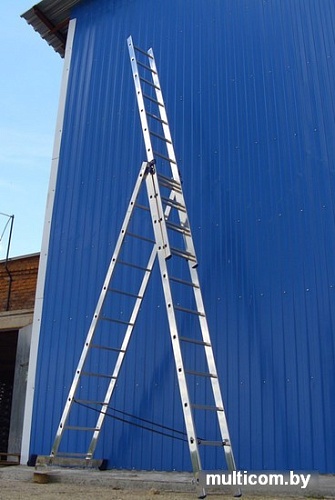 Лестница-стремянка Алюмет трехсекционная универсальная 6312 3x12