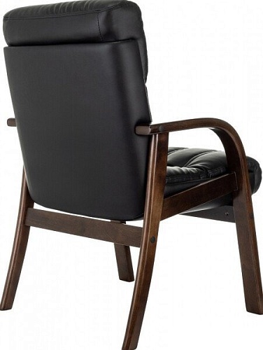 Офисный стул Бюрократ T-9932W-CF-Eco (черный, экокожа)