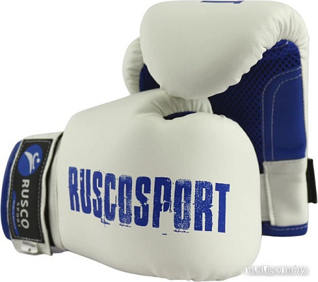Тренировочные перчатки Rusco Sport 10 oz (белый/синий)