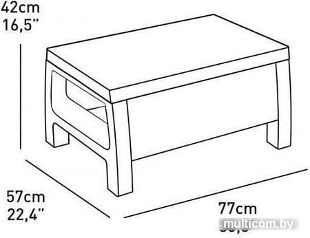 Набор садовой мебели Keter Corfu Set 223201 (коричневый)