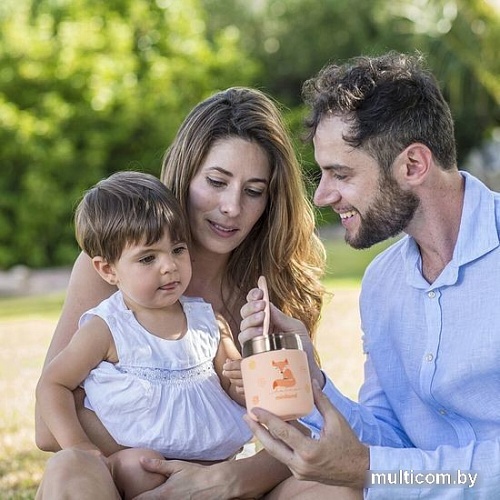 Термос для еды Miniland Thermy Dolce Mini 280мл (розовый/лисенок)