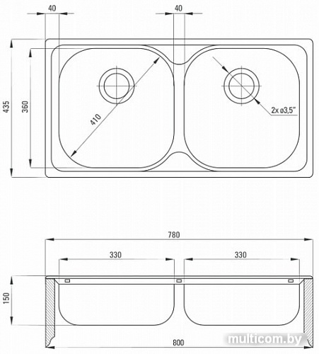 Кухонная мойка Deante Xylo ZEX 3203 (оформление)