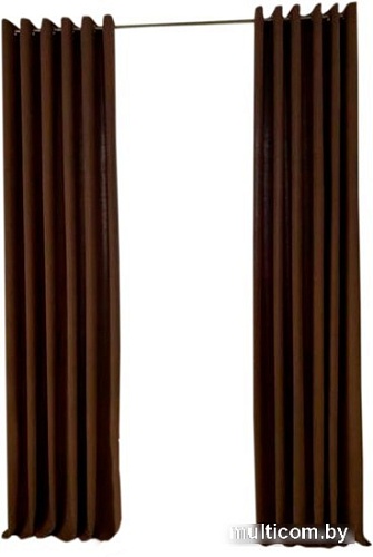 Комплект штор Модный текстиль Канвас 06L 112MTKANVASMO2-2 2.8x3 (2шт, коричневый/золотой)