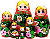 Развивающая игра Брестская Матрешка С цветами лилии и ромашки (набор 7 шт)