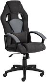 Кресло TetChair Driver (флок/ткань, черный/серый)