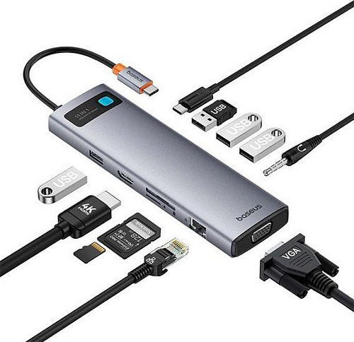 Док-станция Baseus Metal Gleam Series 11-Port Hub B00030709811-00