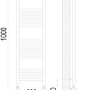 Полотенцесушитель TERMINUS Аврора П20 300x1000 с полкой нп