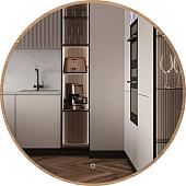 Зеркало с подсветкой eMZe 80 LED.UV.80.80.DUB (дуб с УФ-окантовкой и подсветкой)