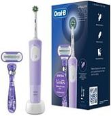 Электрическая зубная щетка Oral-B Vitality Pro X Clean с бритвой Venus Swirl (лиловый)