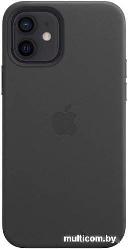 Чехол Apple MagSafe Leather Case для iPhone 12/12 Pro (черный)