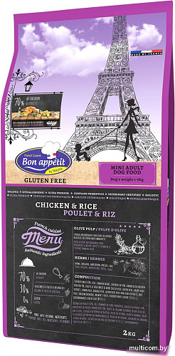Bon Appetit Dog Adult Mini Chicken & Rice 2 кг