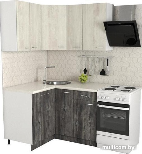 Угловая кухня Хоум Лайн Луиза 1200х1300 угловой (сосна пасадена/сосна касцина)