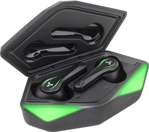 Наушники AccesStyle Wild TWS (черный/зеленый)
