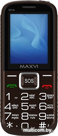 Мобильный телефон Maxvi B21ds (коричневый)