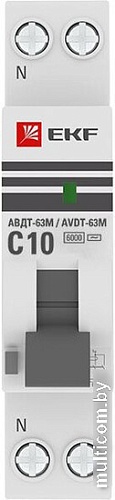 Дифференциальный автомат EKF PROxima АВДТ-63М 10А30А DA63M-10-30