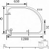Душевой поддон Abber AD3E120 R 120х90