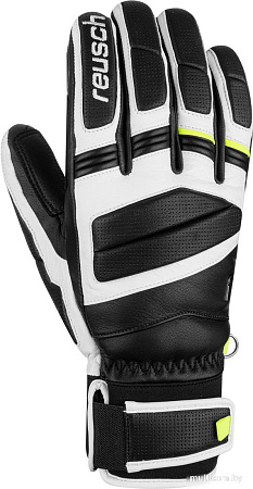 Горнолыжные перчатки Reusch Master Pro 6101109-7746 (р-р 9, Black/White/Safety Yellow)