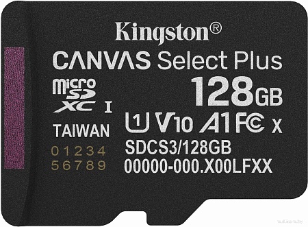 Карта памяти Kingston Canvas Select Plus microSDXC 128GB SDCS3/128GBSP