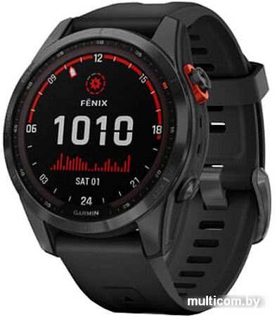 Умные часы Garmin Fenix 7S Solar 42 мм (сланцево-серый/черный)