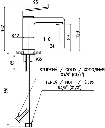 Смеситель Slezak RAV Колорадо CO128.5CMATC (черный/хром)