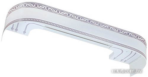 Карниз для штор Legrand Монарх 58065868 (1.6 м, белый глянец/хром)