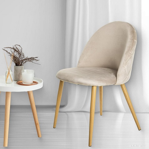 Стул Mio Tesoro Симона DC-125 (бежевый/дерево, G062-14)