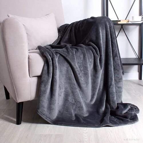 Плед Casa Conforte Royal Flannel 110x150 6155318 (темно-серый)