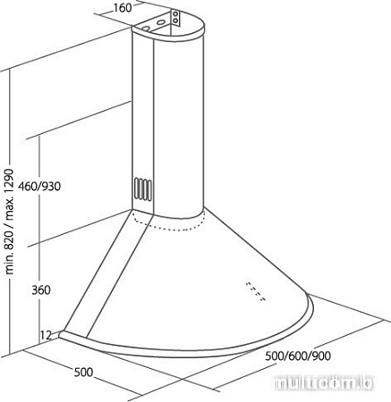 Кухонная вытяжка Akpo Dandys 50 WK-4 (нержавеющая сталь)