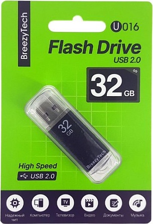 USB Flash BreezyTech U016 32GB (черный)