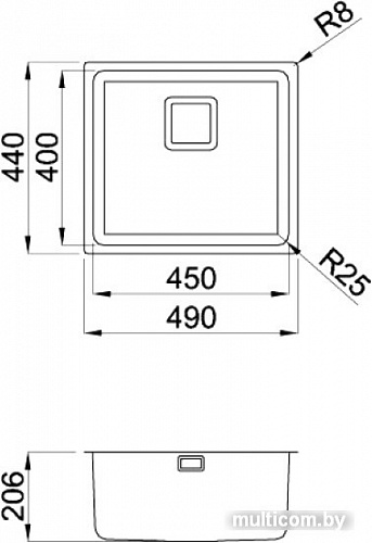 Кухонная мойка Elleci W-Square 450 Inox